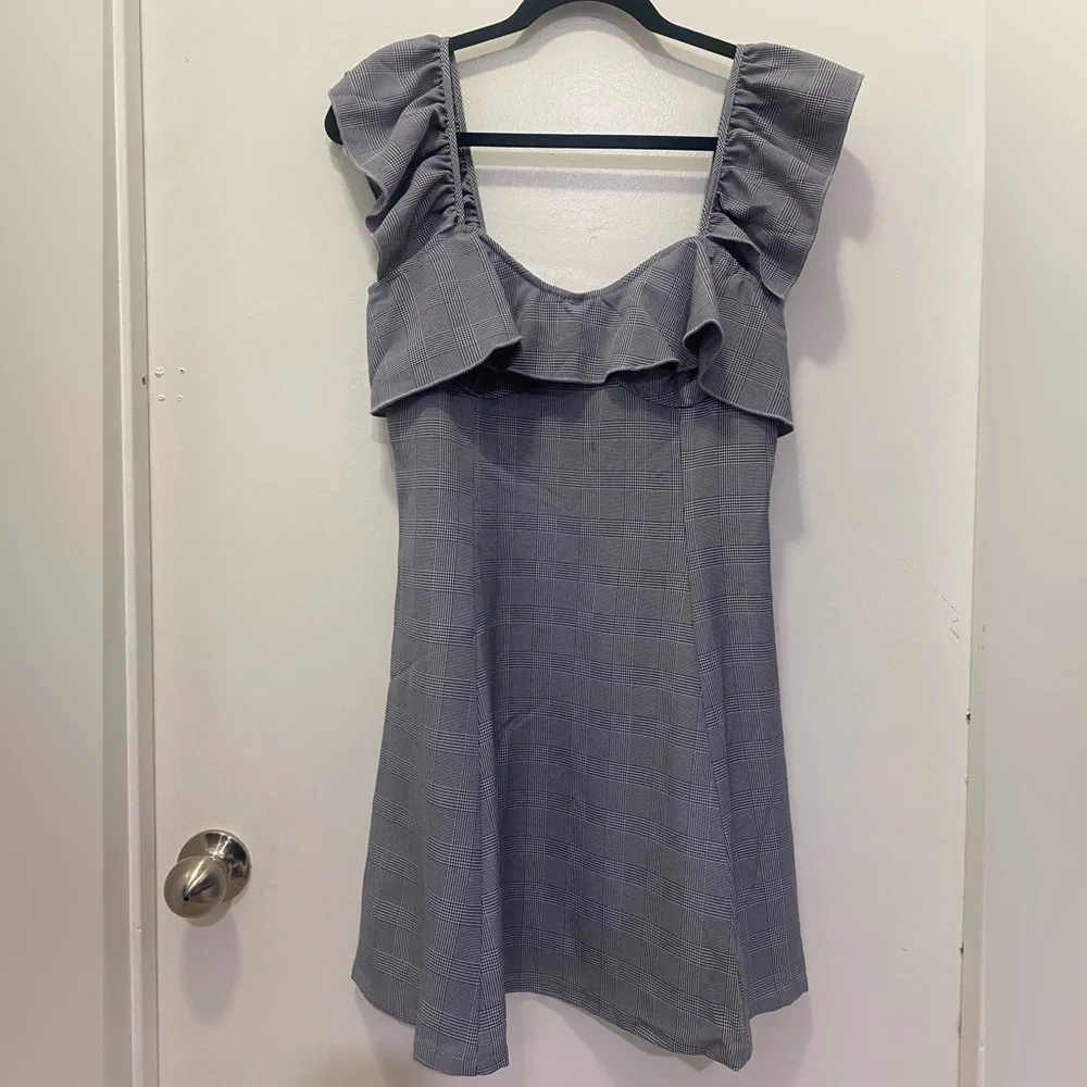 Althea Plaid Mini Dress - Picture 1 of 6